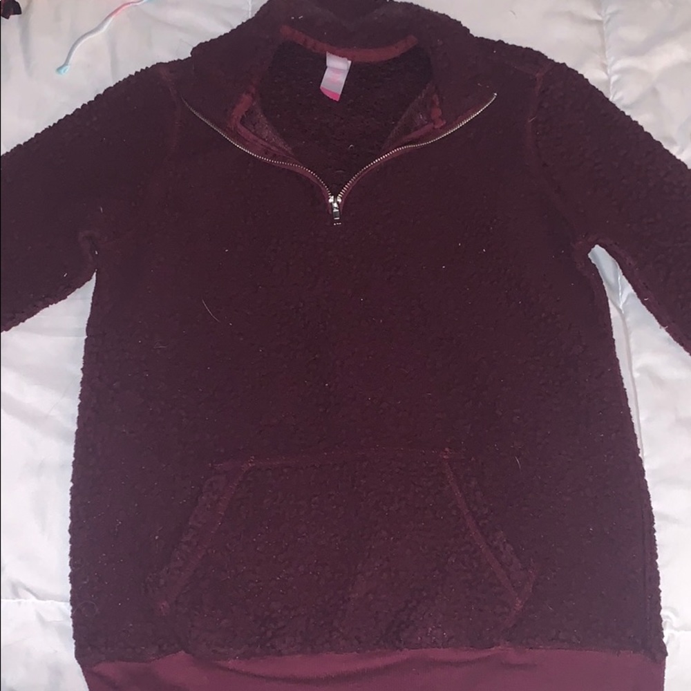 Maroon Sherpa Pullover